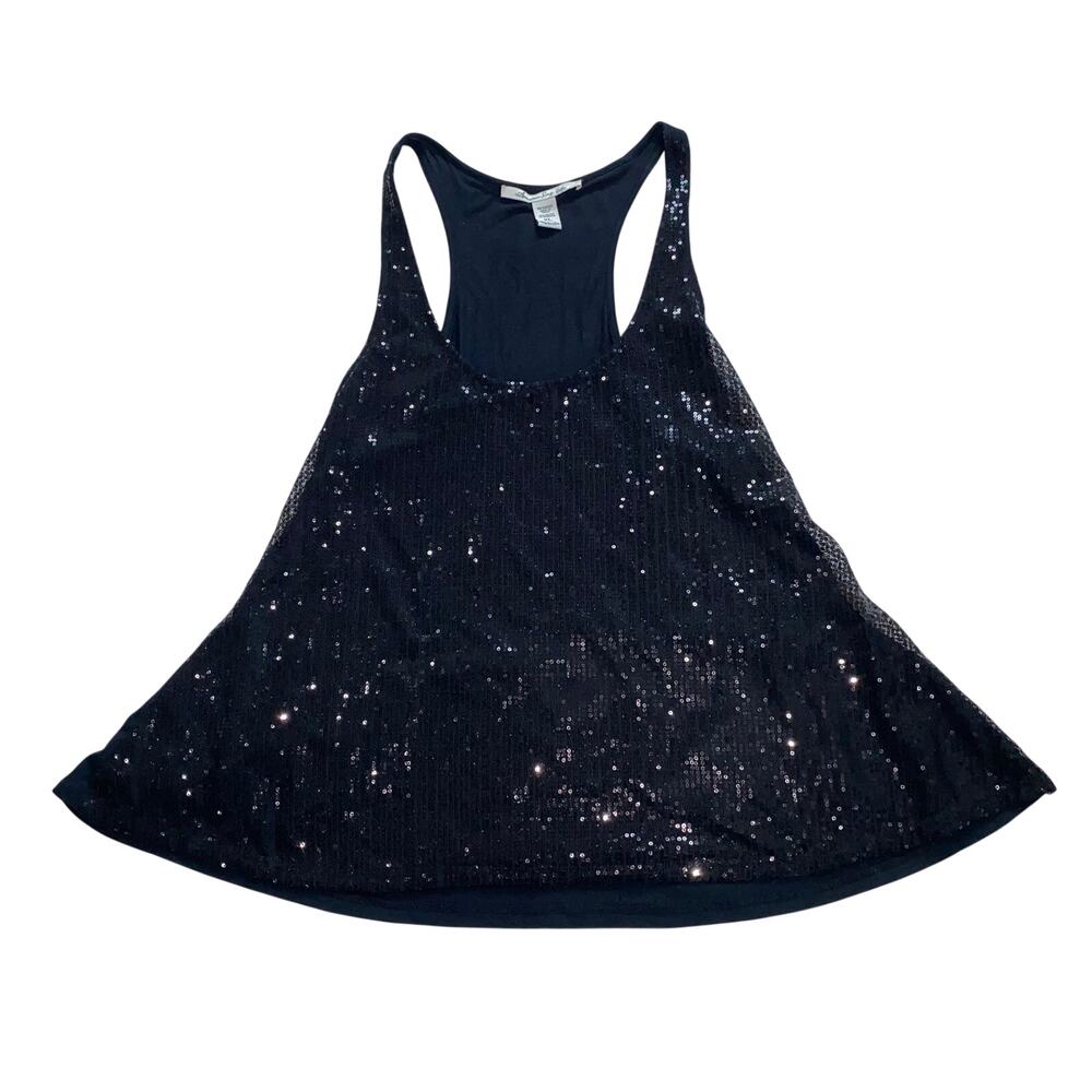 American Rag Black Sequin Tank Top, Women's XL, Excellent Used Condition